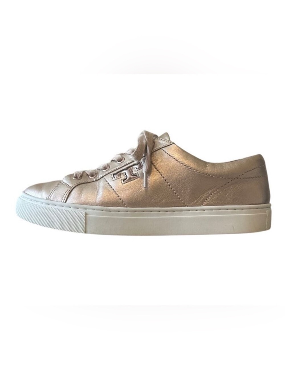 Tory Burch Amalia Rose Gold Metallic Sneakers 8
